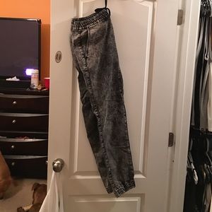 Black faded joggers