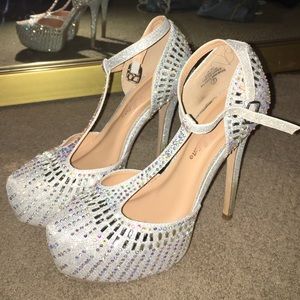 Very High bedazzled heels