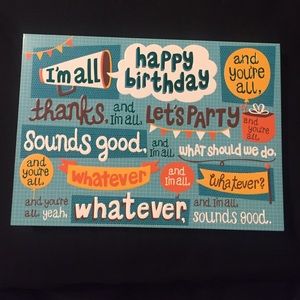 New Happy Birthday Card with Envelope and Seal