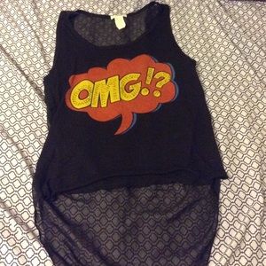 OMG!? tank with sheer back