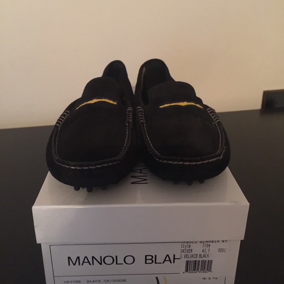 Manolo Blahnik Shoes - Like new Manolo Blahnik black suede drivers