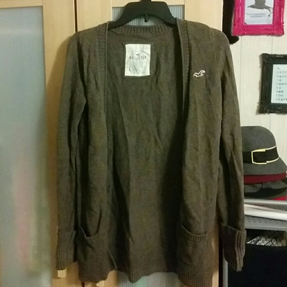 Brown boyfriend Hollister cardigan