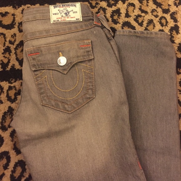Grey true religion jeans skinny!