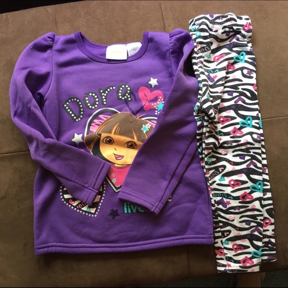 Toddler Dora the Explorer pants and sweatshirt set - Picture 1 of 1