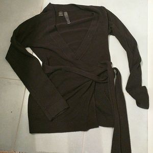 Black wrap around cardigan