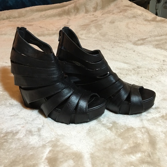 Strappy black heals