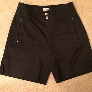 Black Chico's relaxed shorts.