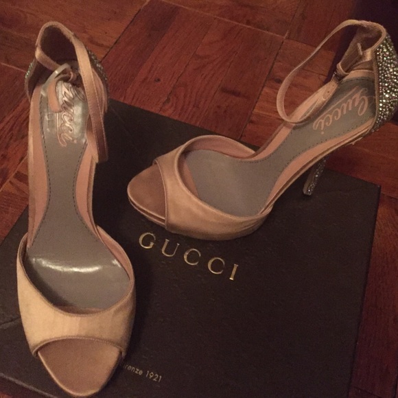 Gucci NIB Swarovski Open Toe Heels - Picture 2 of 4