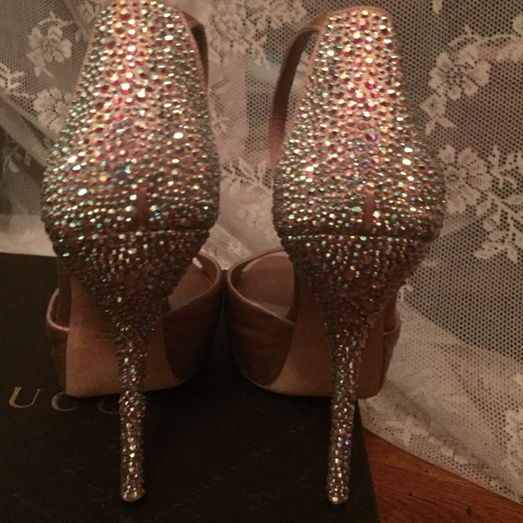 Gucci NIB Swarovski Open Toe Heels - Picture 3 of 4