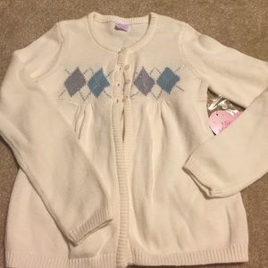 Sweater with argyle on front
