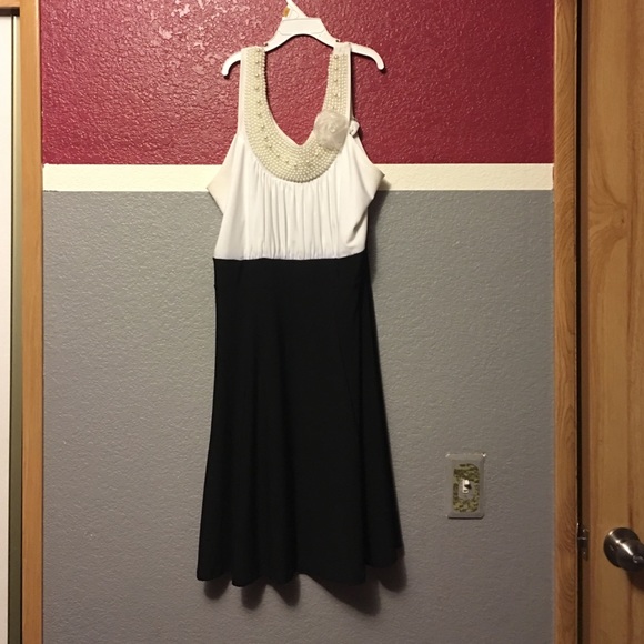 Black white dress