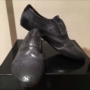 Brand New Joie Distressed Blue Oxfords