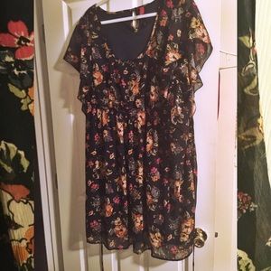 Plus Size Fall Colors Floral Dress