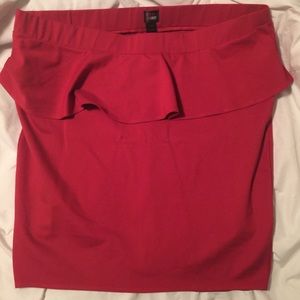 ✨REDUCED✨ Plus Size Red Peplum Pencil Skirt