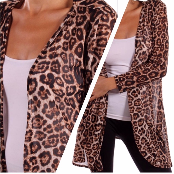 💥HP 5/7💥LIGHTWEIGHT ANIMAL PRINT CARDIGAN - Picture 2 of 2