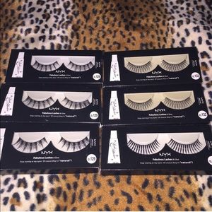 Lot of NYX false lashes, 6 pairs