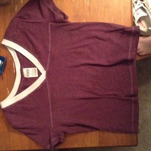 PINK Victoria's Secret maroon crop top