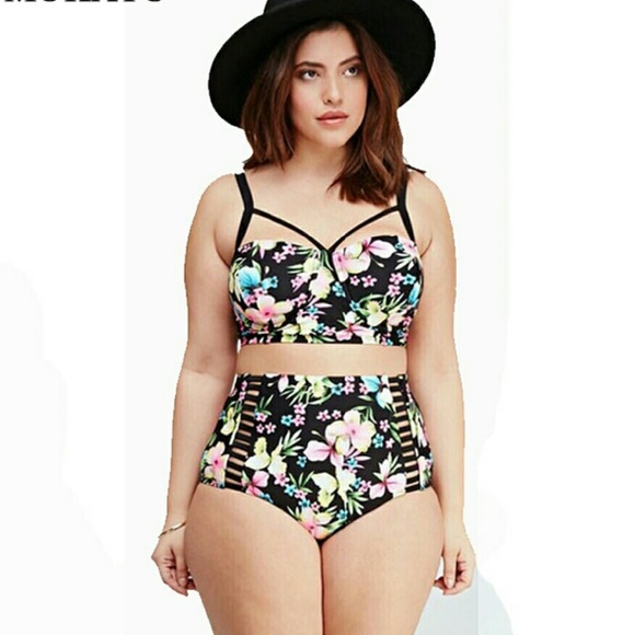 Plus Size High Waist Bathing Suit