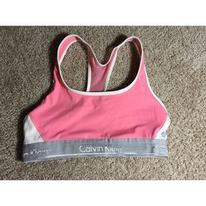 Pink Calvin Klein Sports Bra
