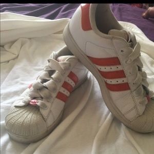 White/red adidas