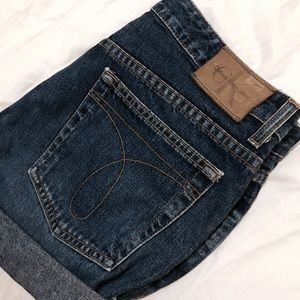 Calvin Klein High Waisted Cuffed Shorts