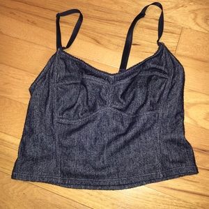 Free people Jean crop top