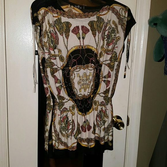US R NY beautiful pattern shirt XXL