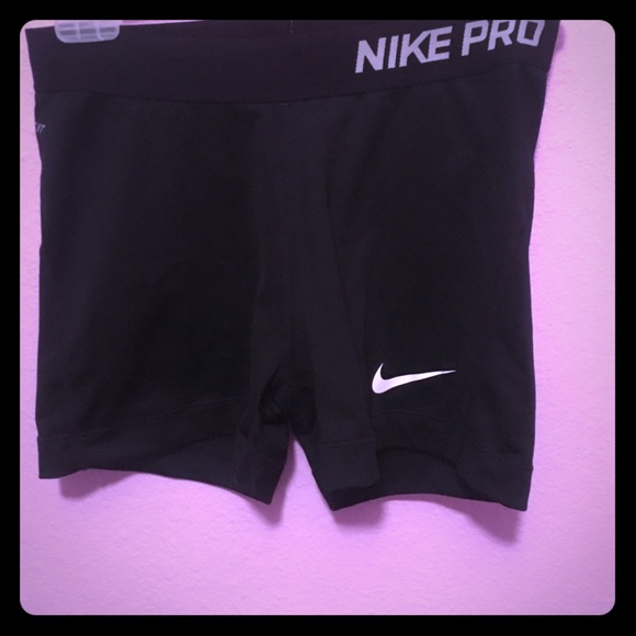 Black Nike Pro Dri Fit Spandex Shorts