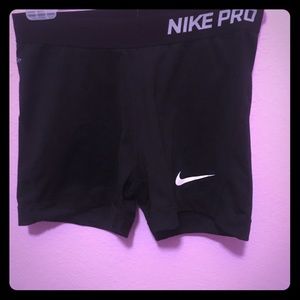 Black Nike Pro Dri Fit Spandex Shorts
