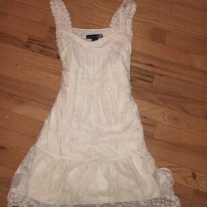 Lace adjustable waist tie dress