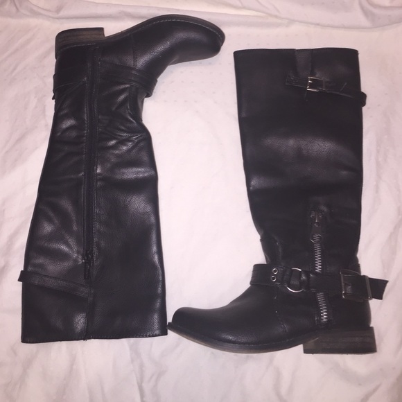 Black Knee High Boots
