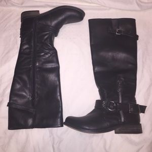 Black Knee High Boots