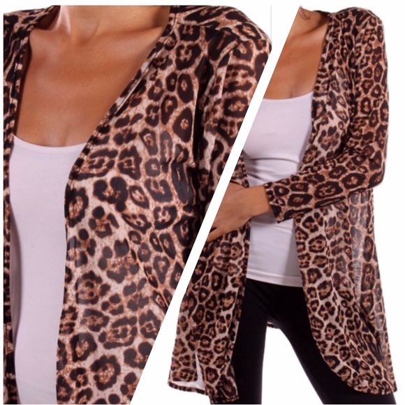 ANIMAL PRINT CARDIGAN - Picture 2 of 2