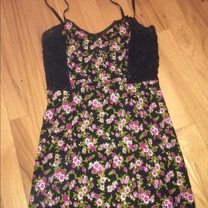Free people floral tight lace dress