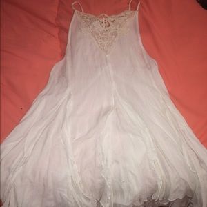 Free people frilly slip dress cream