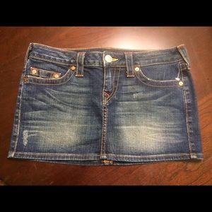 TRUE RELIGION jean skirt