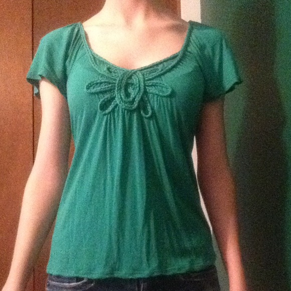 Braided design teal Shirt