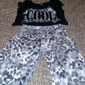 Justice leopard print set