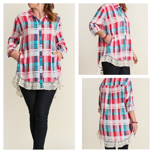 ADORABLE PLAID TOP! - Picture 2 of 3