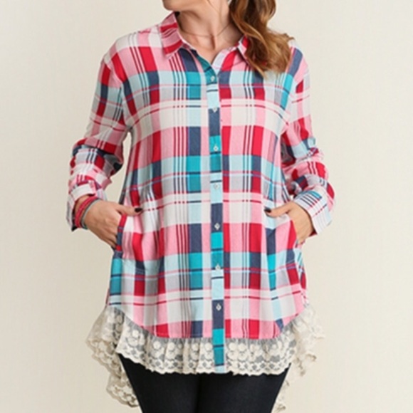 ADORABLE PLAID TOP! - Picture 3 of 3