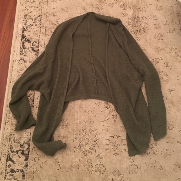 Olive green brandy Melville Caroline cardigan