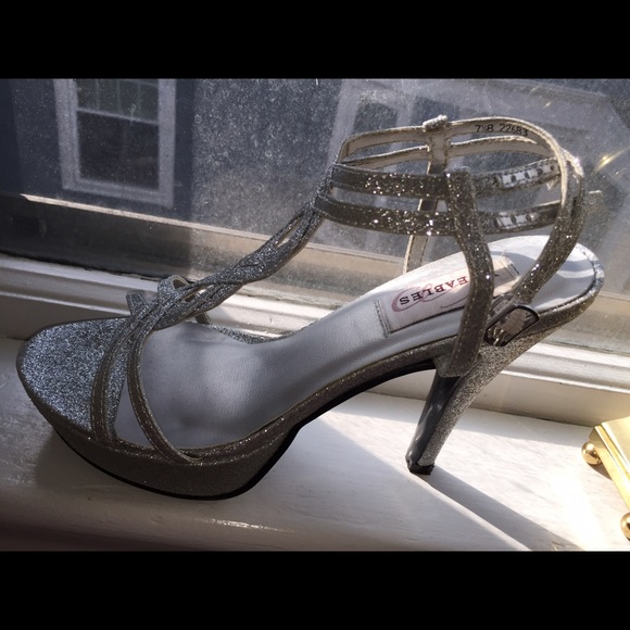 Silver Sparkly Dyeable Heels