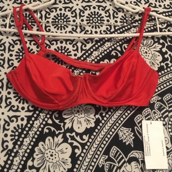 American Apparel Nylon Red Bikini Top AA