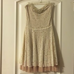 Free People strapless mini dress