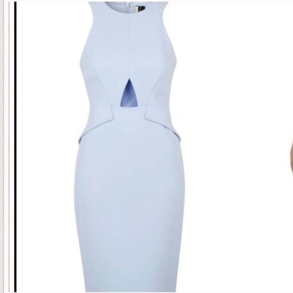 baby blue pencil dress