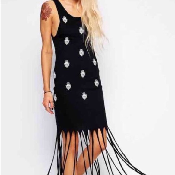 Hamsa Your Eyes Lie Only You Maxi Dress XS 2