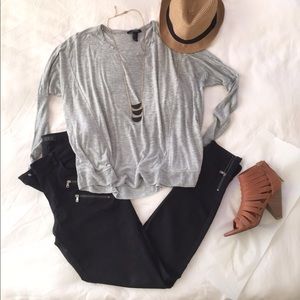 NWOT Long Sleeve Drop Shoulder Loose Fit Top