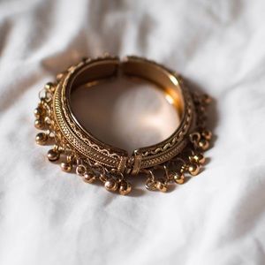 Indian cooper-bronze colour charm bangle bracelet