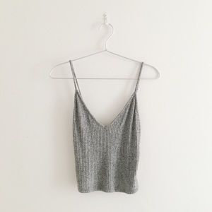 Grey Cropped Camisole