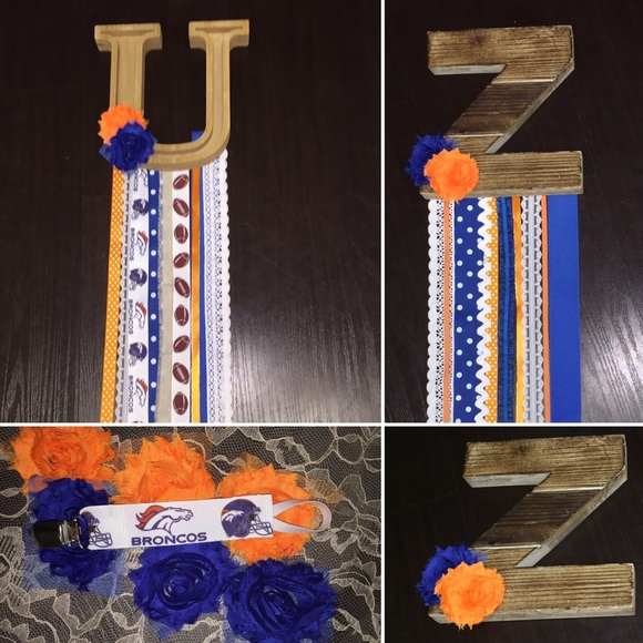 Broncos Fans! Custom monogram wall hangings - Picture 1 of 1